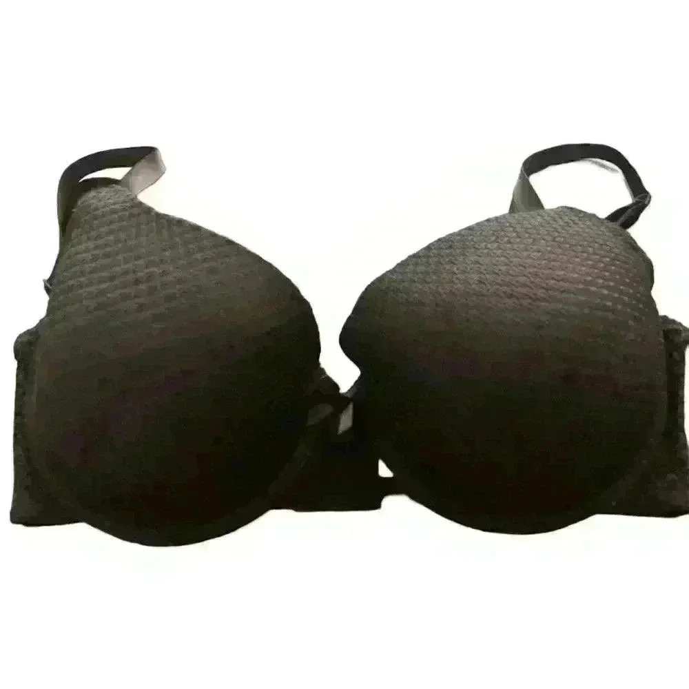 Laura Ashley Everyday Comfort T-Shirt Bra Black Size 38DD EXC CON